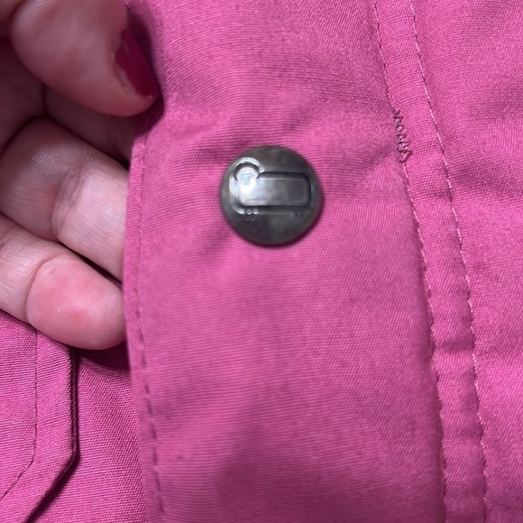 Woolrich Jacket Utility Wildberry Pink color size M VTG 80s front zipand pockets - Picture 11 of 13